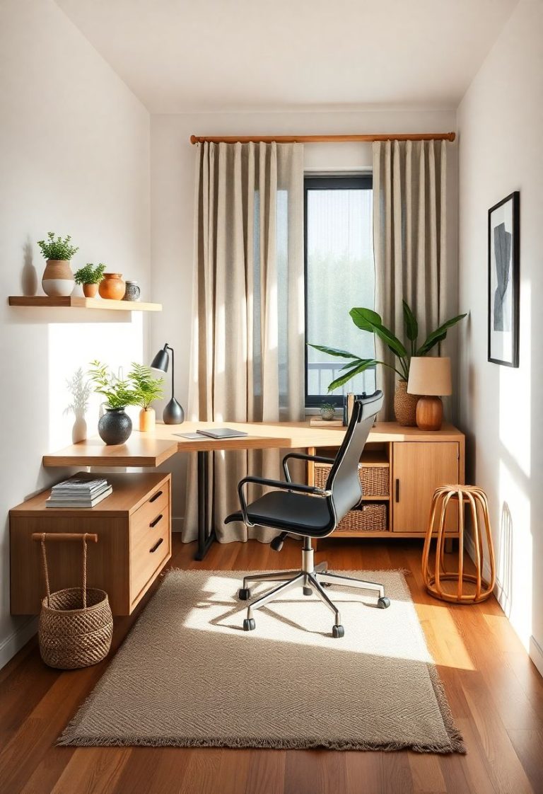 7 Genius Japandi Home Office Small Space Solutions You’ll Love