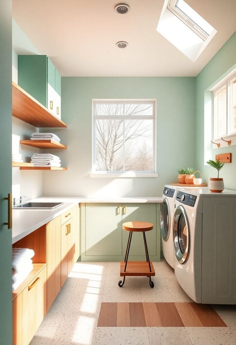 laundry room mid-century modern storage solutions
