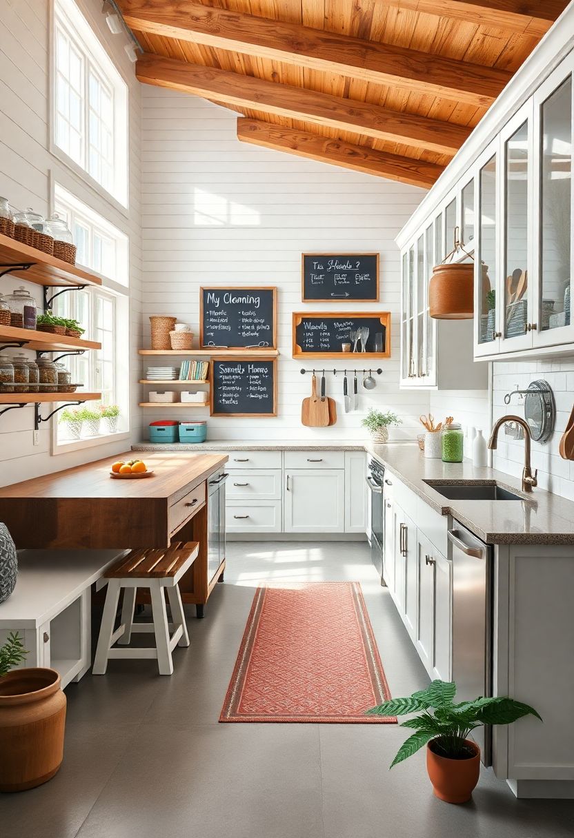 Farmhouse kitchen organization ideas for busy families